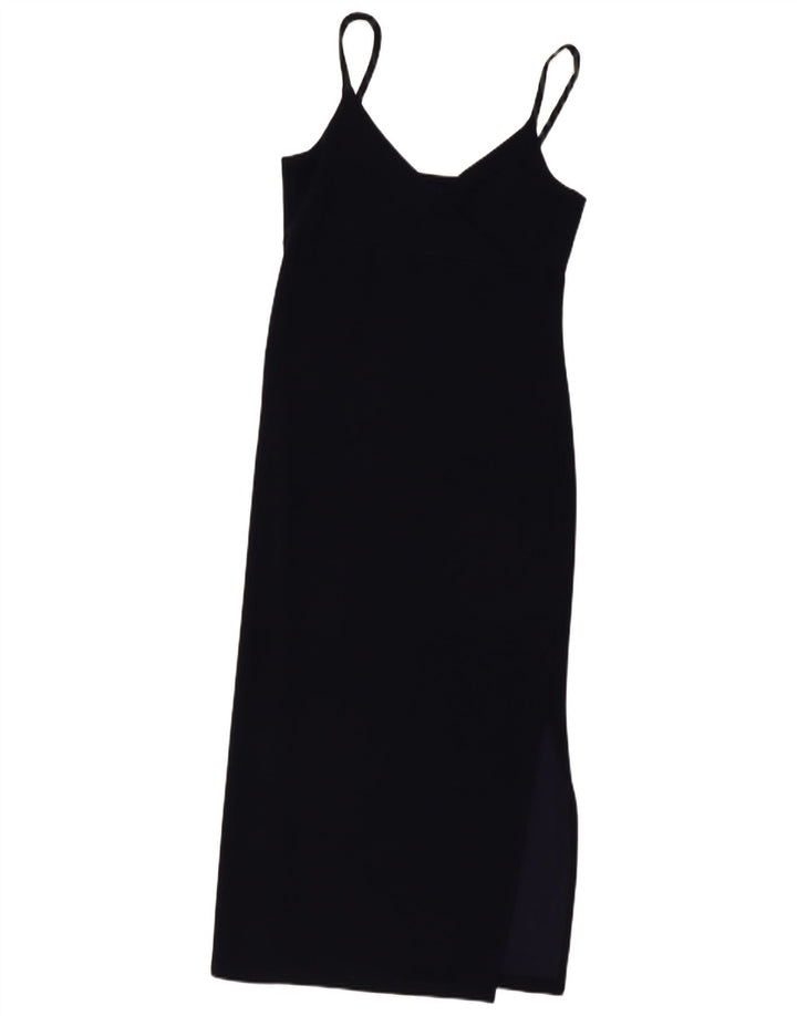 Vestido maxi feminino sem mangas Gap UK 12 médio azul marinho rayon
