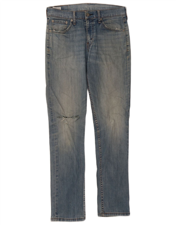 LEVI'S Jeans femininos desgastados slim W30 L32 algodão azul