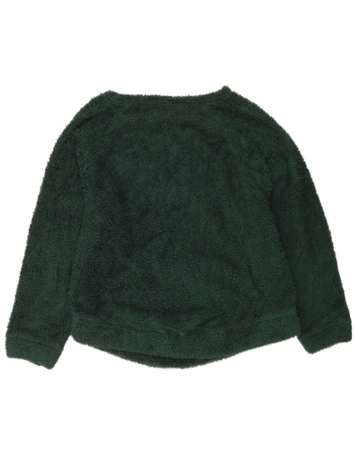 Camisola de lã de grandes dimensões para mulher Benetton UK 10 poliéster verde pequeno