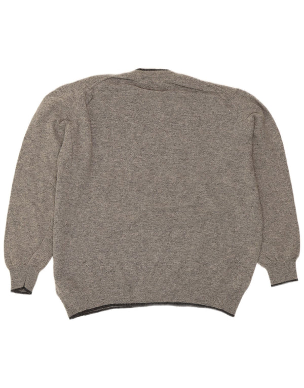 Suéter masculino Fila com gola redonda 2XL lã cinza
