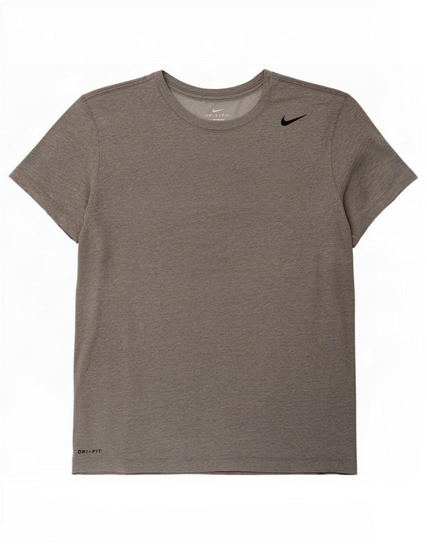 Nike Mens Dri Fit T-Shirt Top Large Grey Cotton
