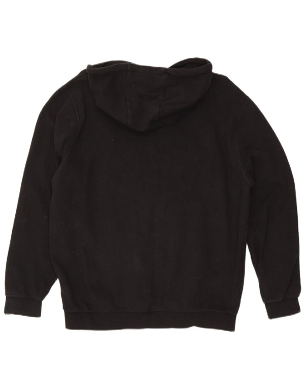 Suéter Ellesse masculino com capuz gráfico grande algodão preto