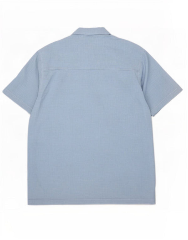 Camisa masculina de manga curta Chaps XL linho azul