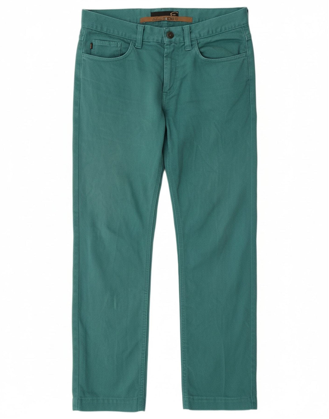 Calça jeans reta feminina CAVALLI W34 L32 verde