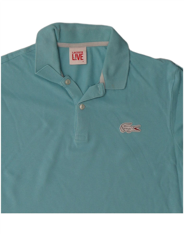 Camisa polo masculina LACOSTE tamanho 4 algodão azul médio