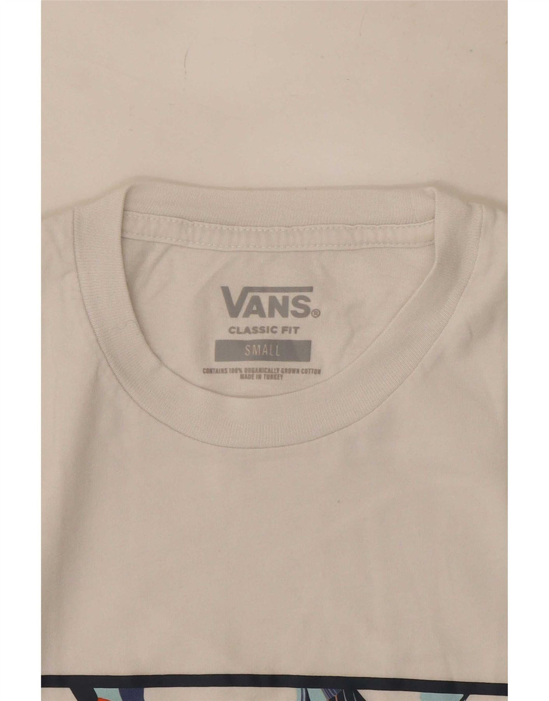 Camiseta Vans Masculina Classic Fit Graphic Top Pequeno Algodão Branco