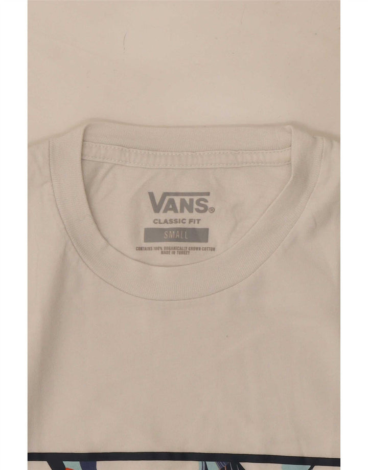 Camiseta Vans Masculina Classic Fit Graphic Top Pequeno Algodão Branco