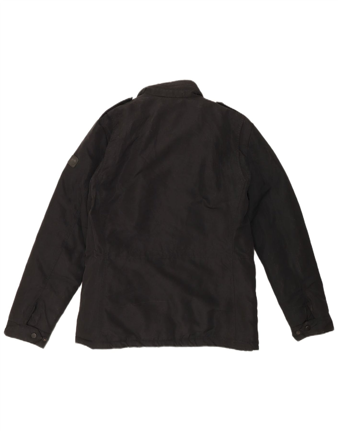 Jaqueta corta-vento militar masculina Liu Jo Reino Unido 36 poliéster preto pequeno