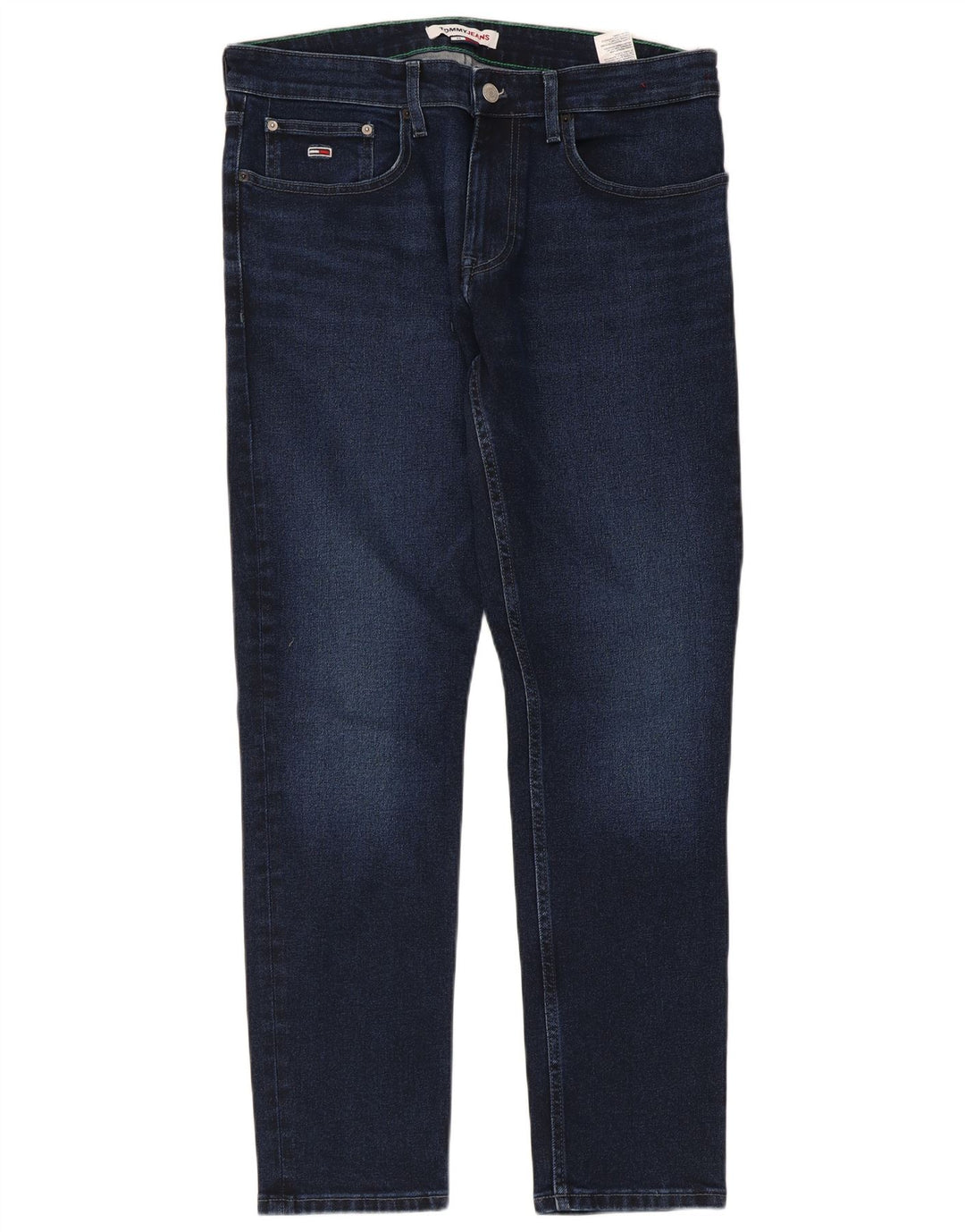 Tommy Hilfiger Masculino Slim Jeans W33 L32 Azul Marinho Algodão