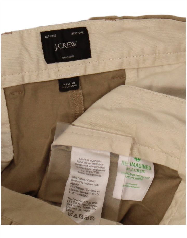 J. CREW Mens Chino Shorts W36 Grande Algodão Bege