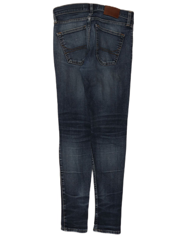 Calça jeans skinny feminina Hollister W30 L30 azul marinho algodão