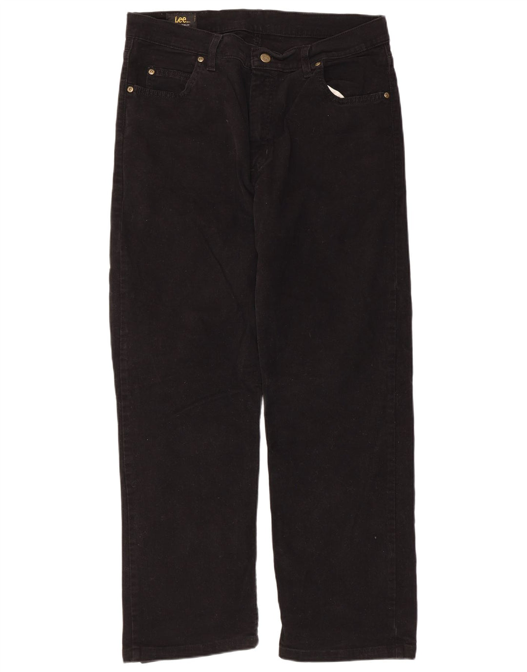 Lee Mens Brooklyn Straight Jeans W36 L28 Algodão Preto