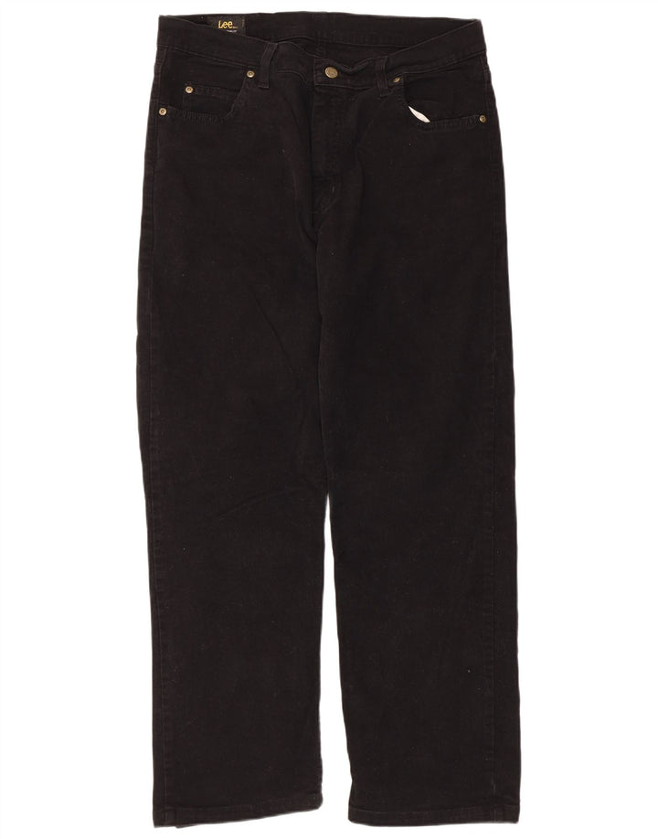 Lee Mens Brooklyn Straight Jeans W36 L28 Algodão Preto