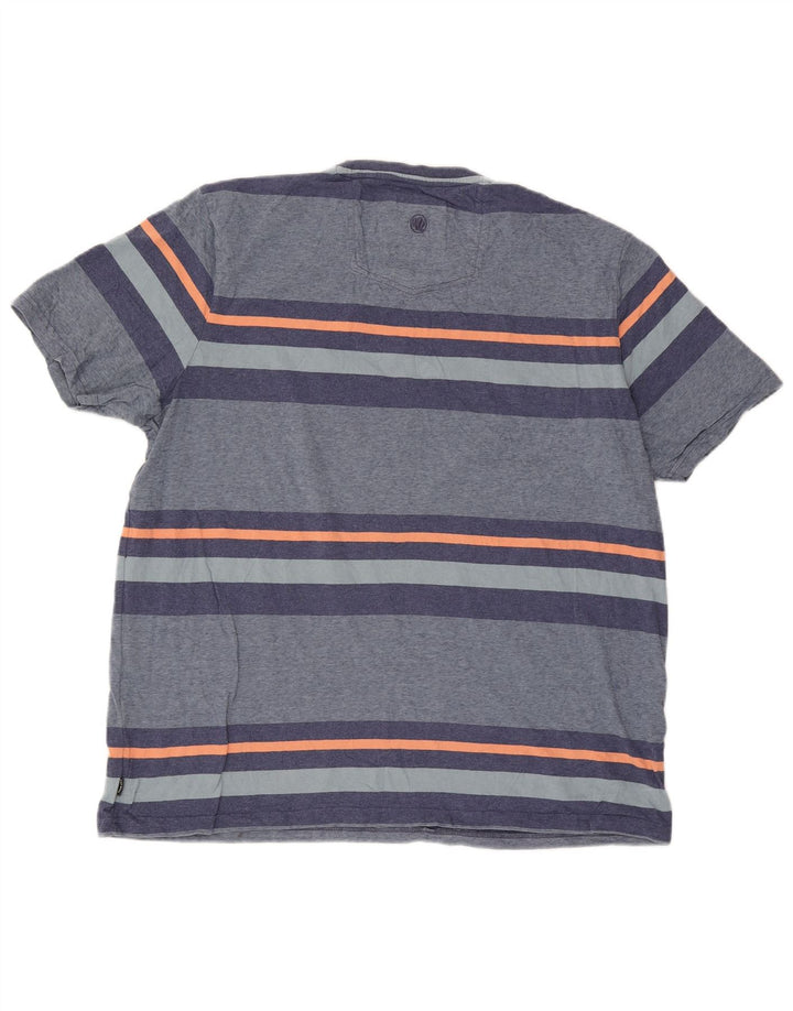 Camiseta masculina Fat Face Top 2XL listrado azul