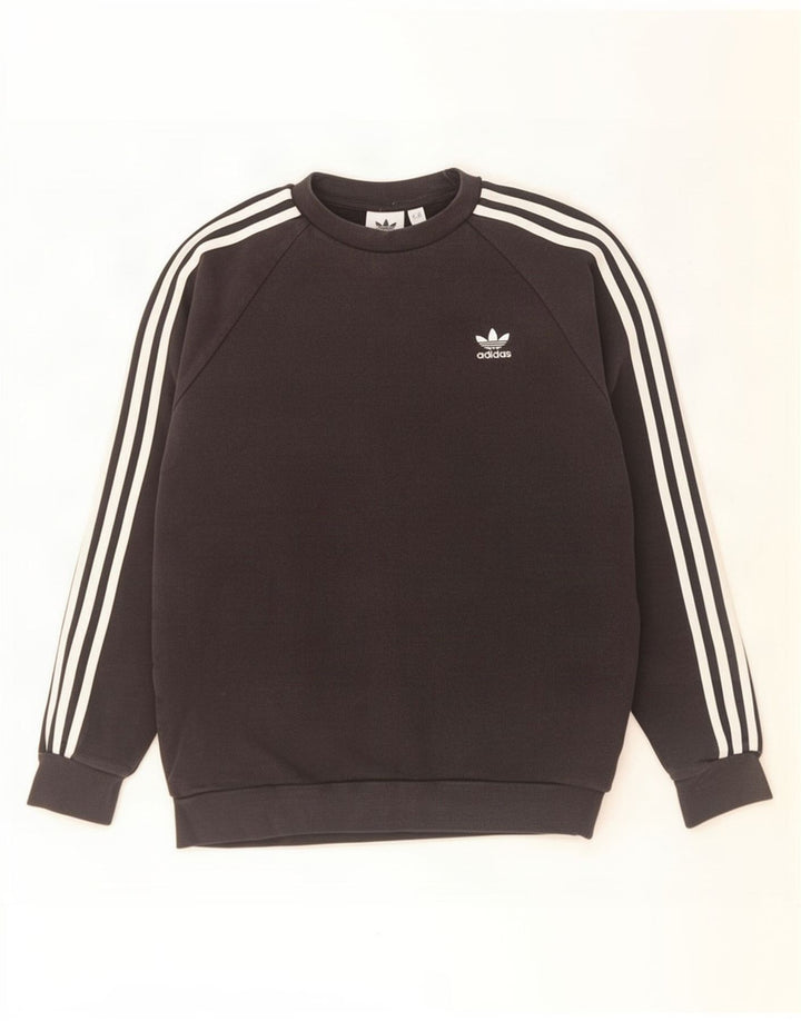 Adidas Mens Moletom Jumper Médio Algodão Preto