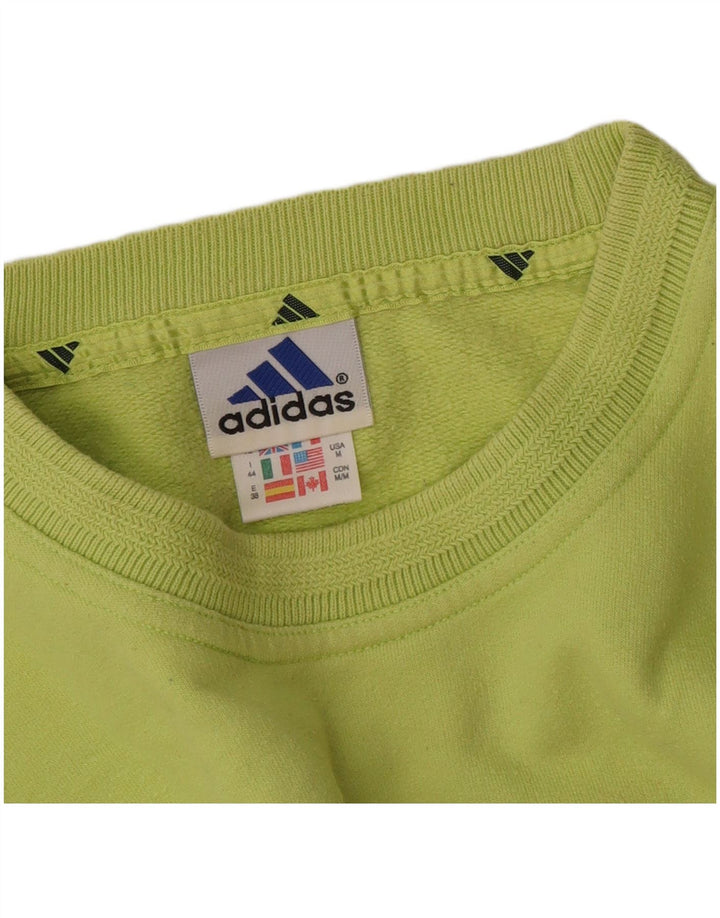 Adidas Womens Sweatshirt Jumper UK 12 Médio Algodão Verde