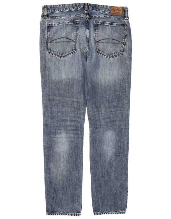 Fat Face Mens Slim Jeans W32 L32 Azul Algodão