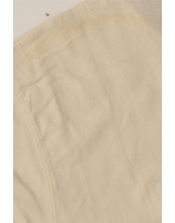 ASICS Mens T-Shirt Top Large Off White Cotton Vintage Asics and Second-Hand Asics from Messina Hembry 