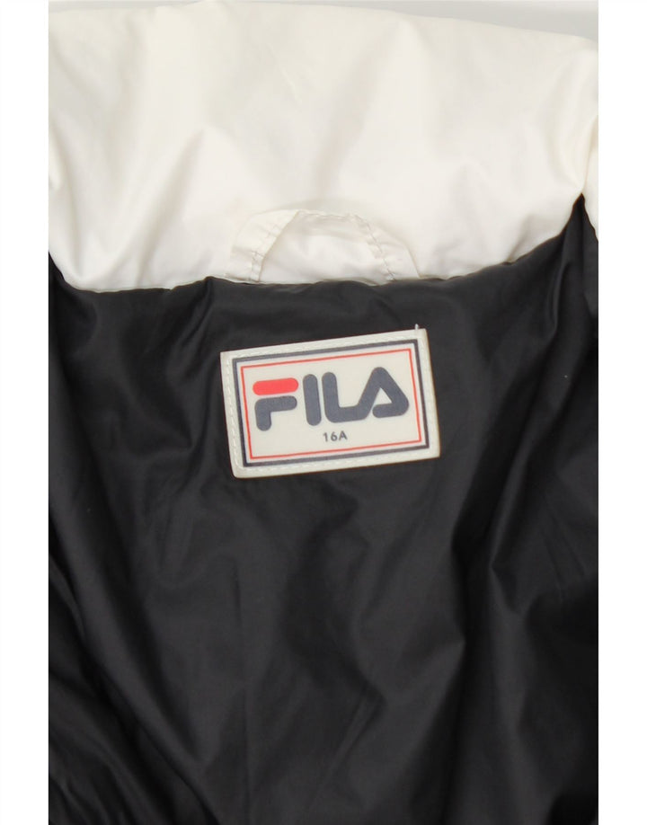Jaqueta acolchoada com capuz Fila Boys 15-16 anos Multicolor Colourblock Nylon