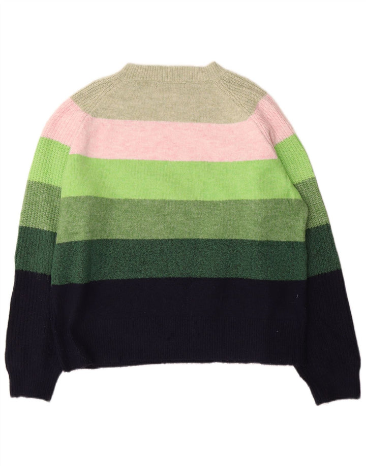 Suéter feminino Marks & Spencer com gola canoa Reino Unido 14 médio multicolorido