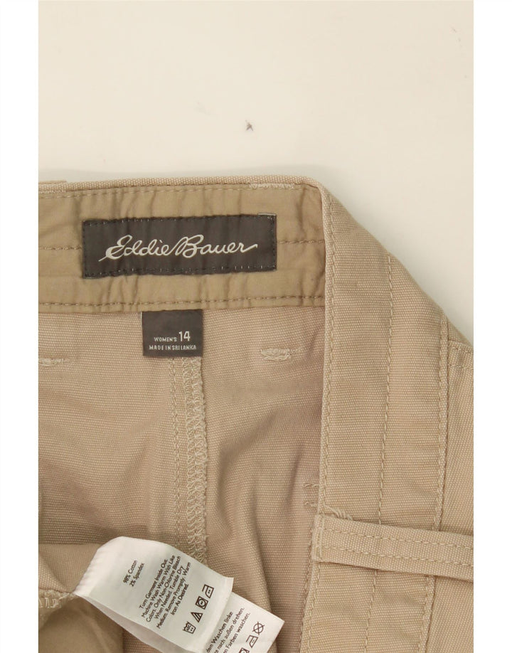 EDDIE BAUER Womens Cargo Shorts US 14 XL W38  Beige Cotton Vintage Eddie Bauer and Second-Hand Eddie Bauer from Messina Hembry 