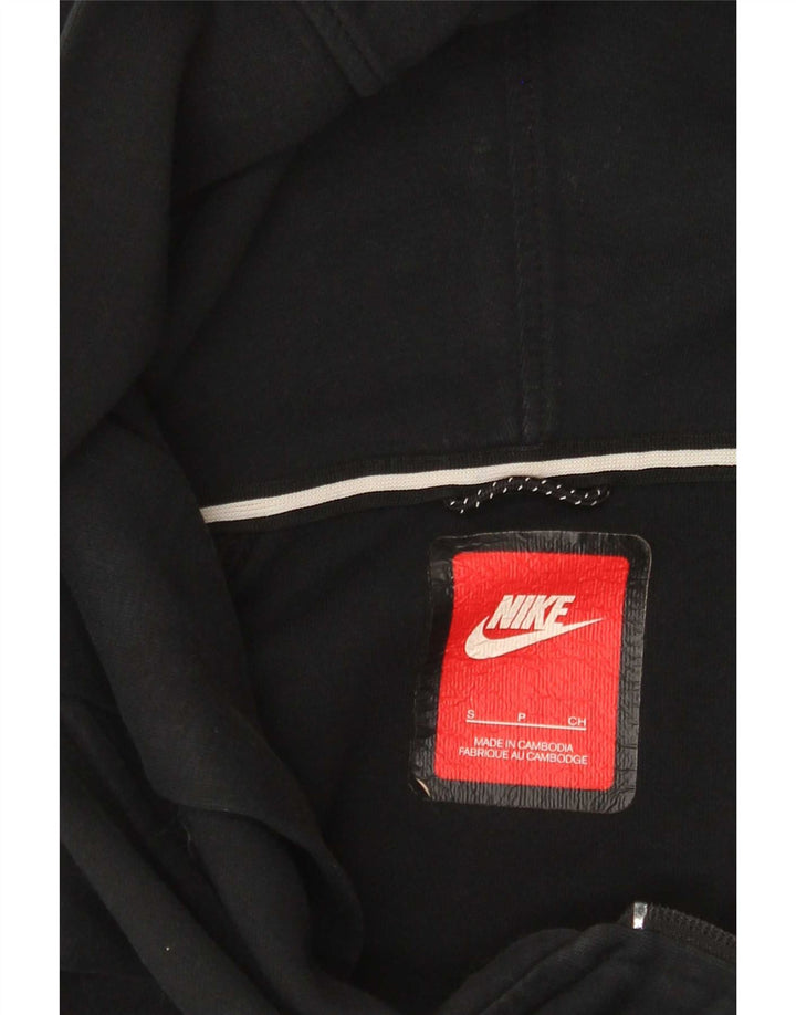Suéter Nike feminino com capuz e zíper grande UK 10 pequeno preto