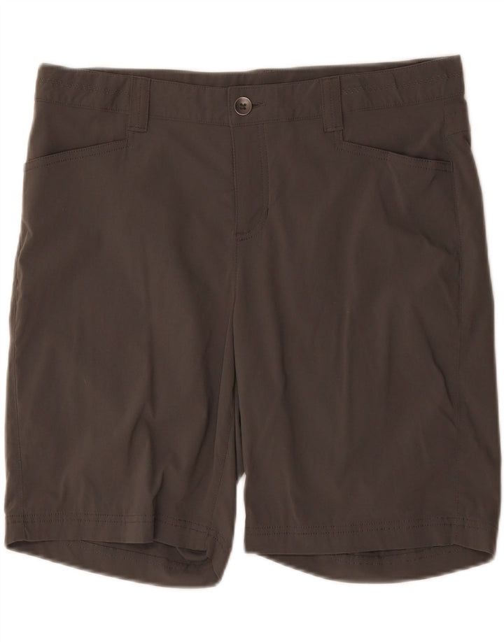 Shorts casuais femininos Eddie Bauer US 10 grandes W34 cinza poliamida
