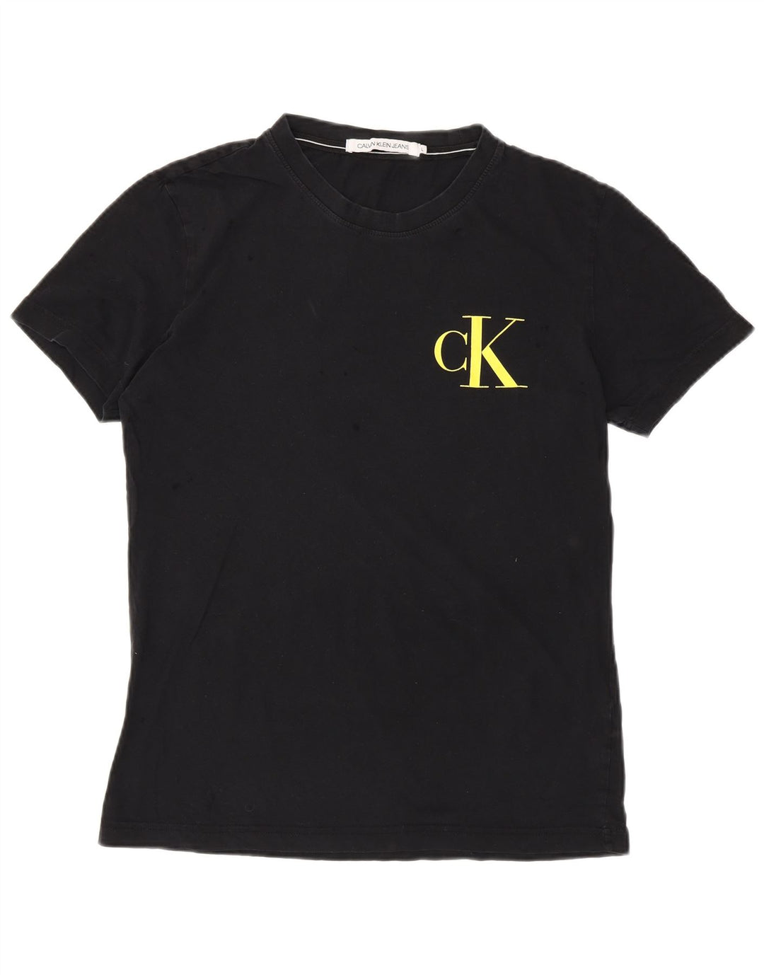Camiseta masculina CALVIN KLEIN JEANS com estampa gráfica grande preta
