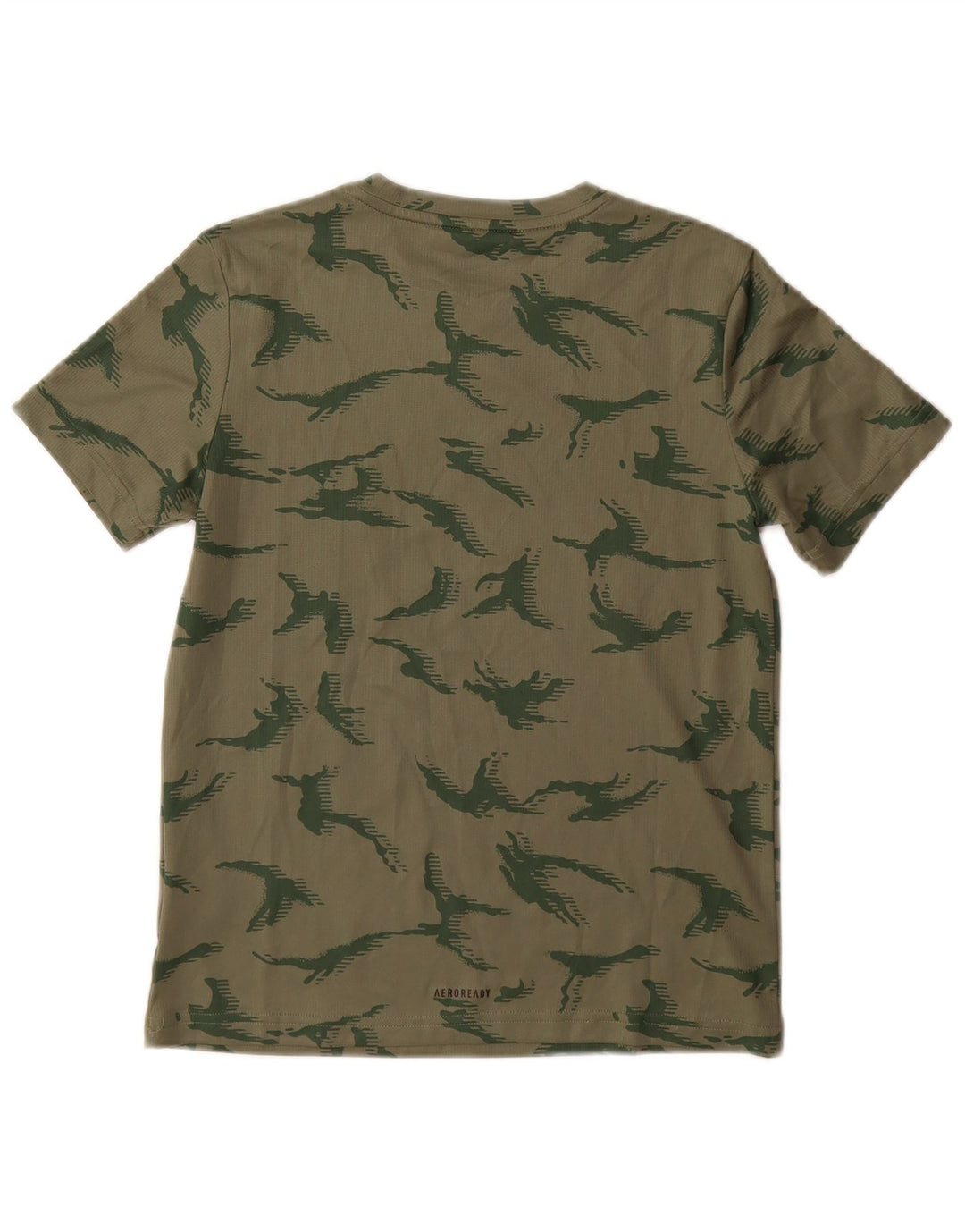Camiseta Adidas Meninos Graphic 11-12 Anos Verde Camuflagem Poliéster