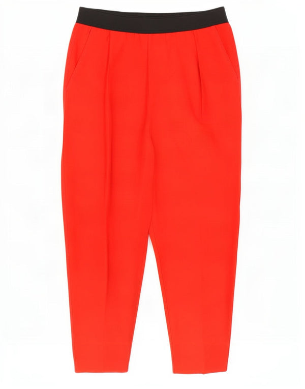 Calça feminina Calvin Klein cortada EU 42 grande W30 L23 vermelho colorblock