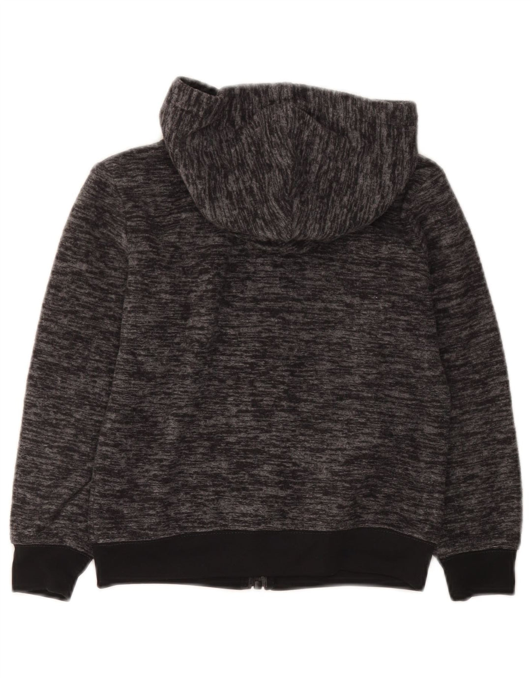Suéter Nike Boys Zip com capuz 6-7 anos grande cinza manchado