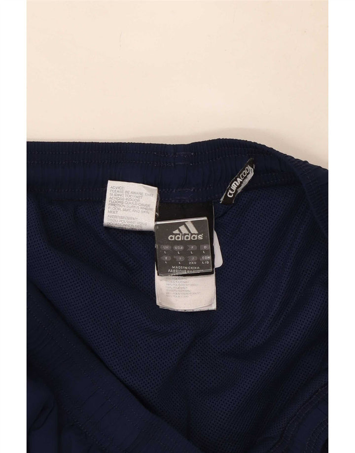 Calça de treino masculina Adidas Climacool grande poliéster azul marinho