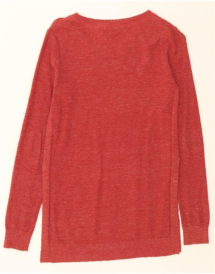 FAT FACE Womens Boat Neck Jumper Sweater UK 6 XS Red Cotton Vintage Fat Face and Second-Hand Fat Face from Messina Hembry 