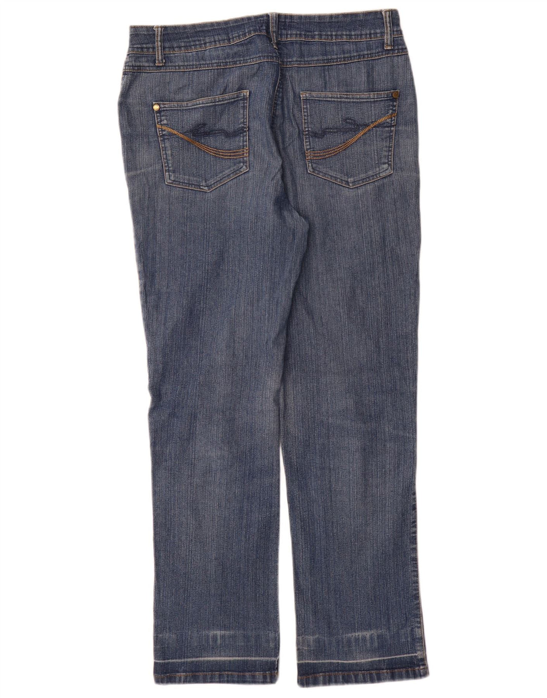 Jeans retos femininos M&Co UK 12 médio W32 L30 azul
