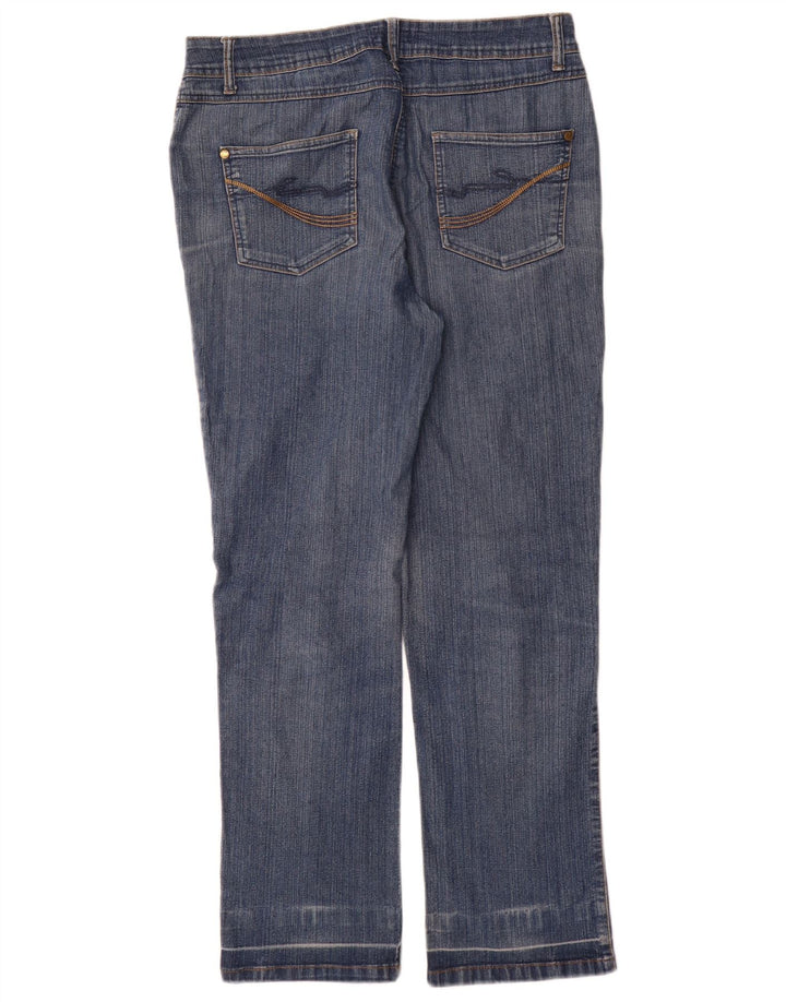 Jeans retos femininos M&Co UK 12 médio W32 L30 azul