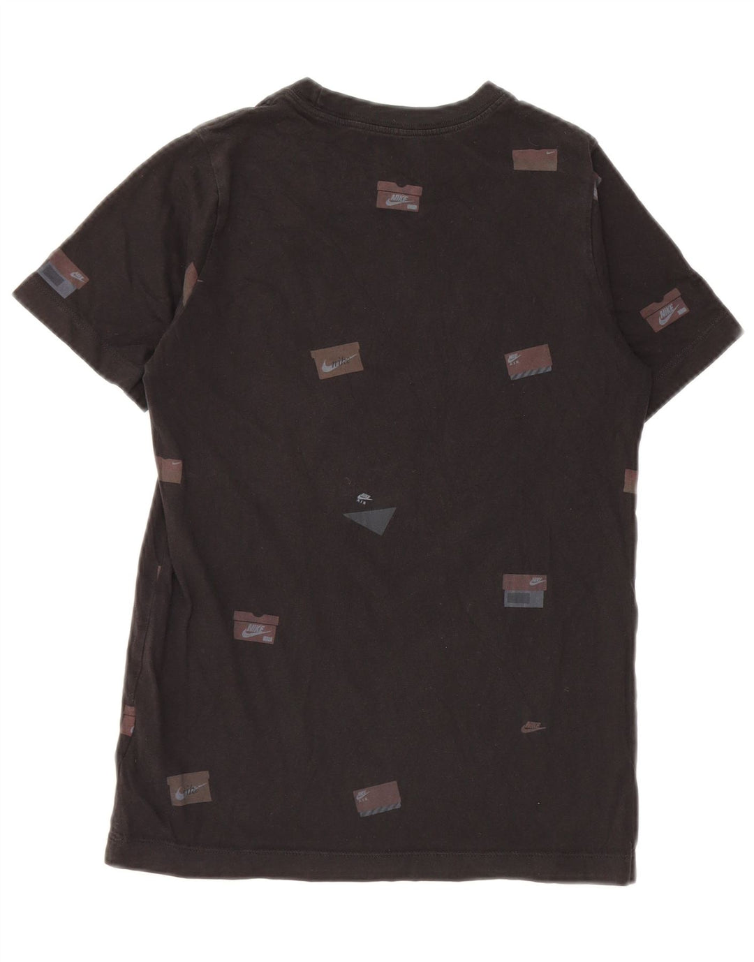 Camiseta gráfica masculina NIKE Top 10-11 anos médio preto algodão