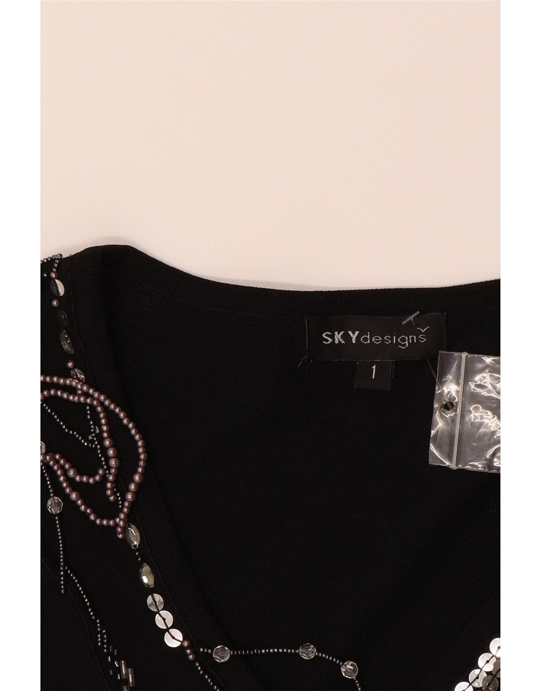 Blusa feminina SKY DESIGN UK 8 pequena viscose preta