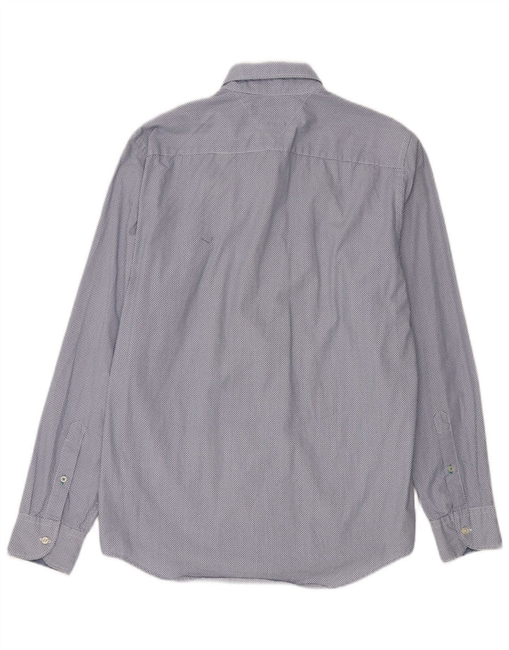 Camisa masculina Tommy Hilfiger Regular Fit algodão manchado azul médio