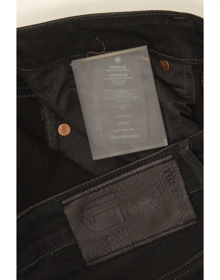 G-Star Masculino Slim Jeans W32 L32 Algodão Preto