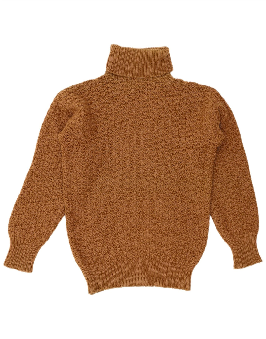 Suéter feminino BENETTON com gola redonda Reino Unido 12 lã marrom médio