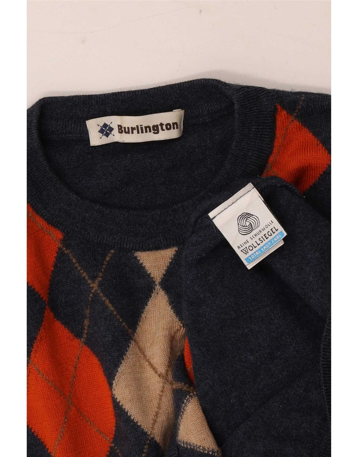 Suéter masculino Burlington com gola redonda IT 48 azul marinho médio