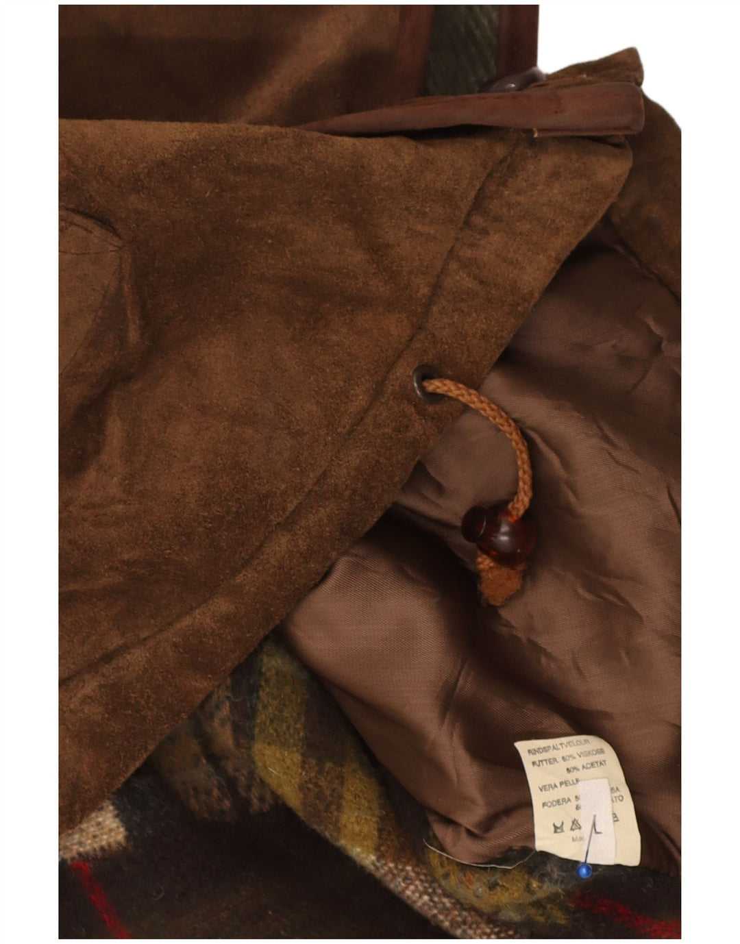 Colete de camurça masculino vintage grande couro marrom patchwork