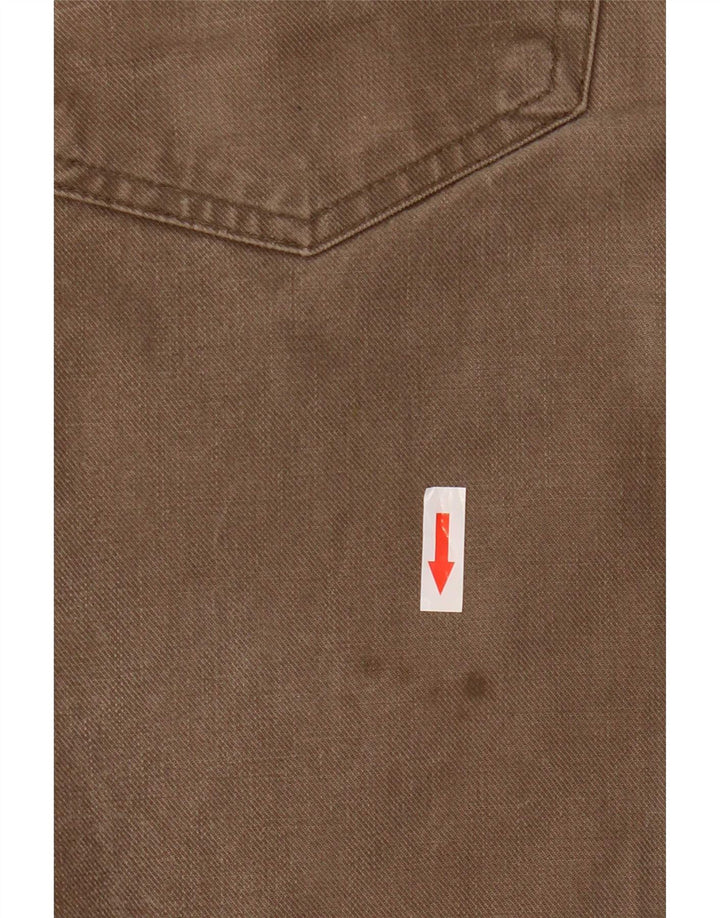 Trussardi Calça jeans reta masculina W33 L27 algodão bege