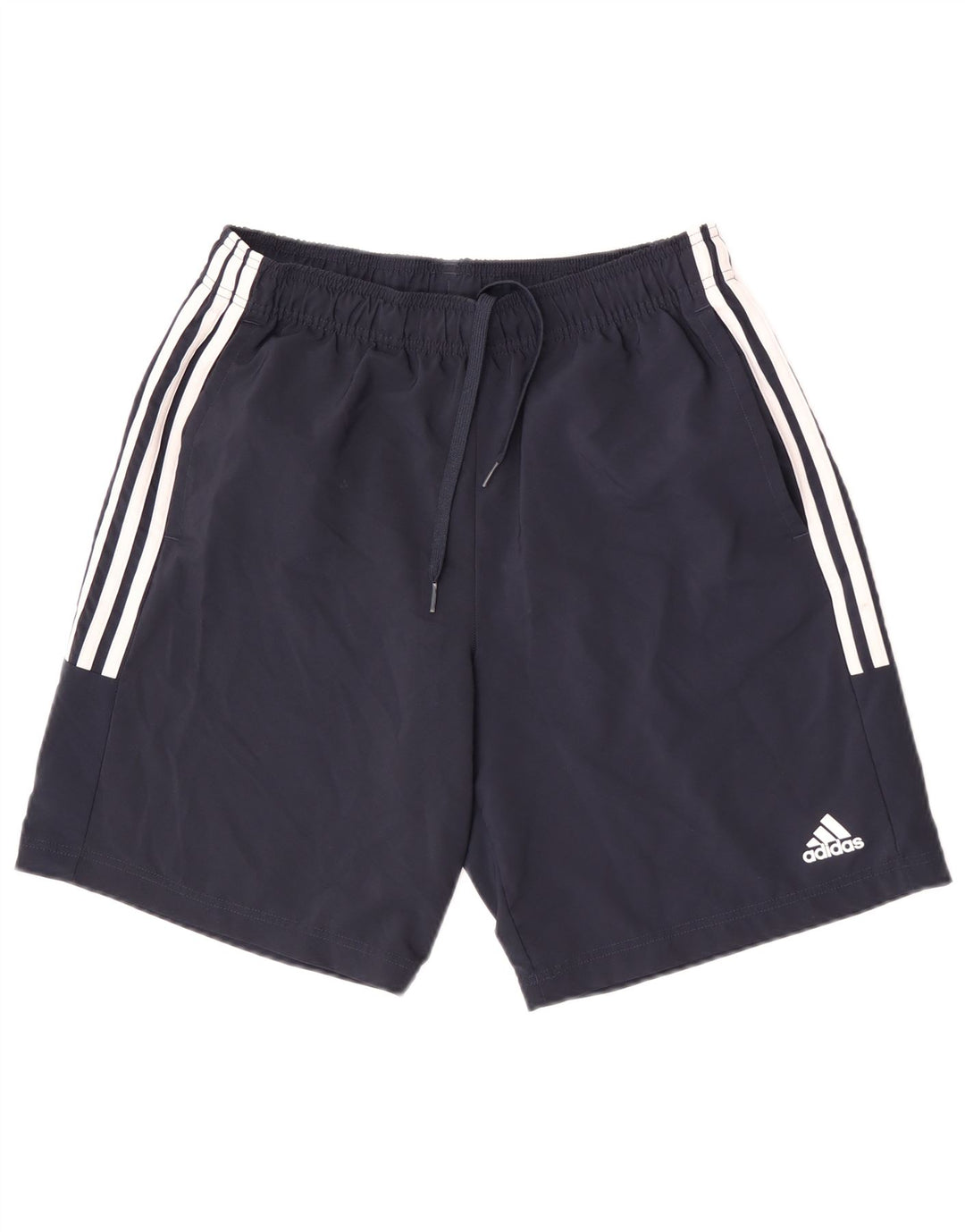 Shorts esportivos masculinos Adidas médio azul marinho poliéster