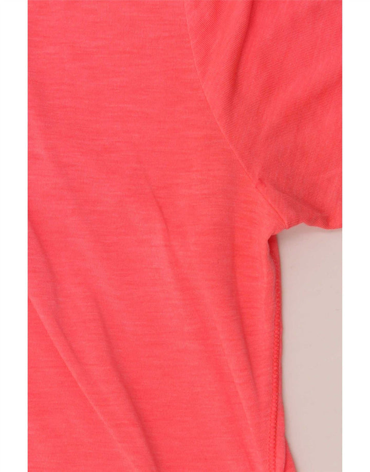 Camisa polo feminina Adidas UK 10 pequena rosa poliéster