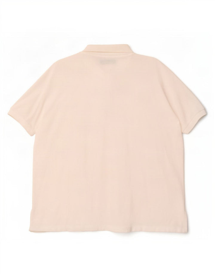 Camisa polo feminina Lacoste Relaxed Fit UK 14 médio algodão branco