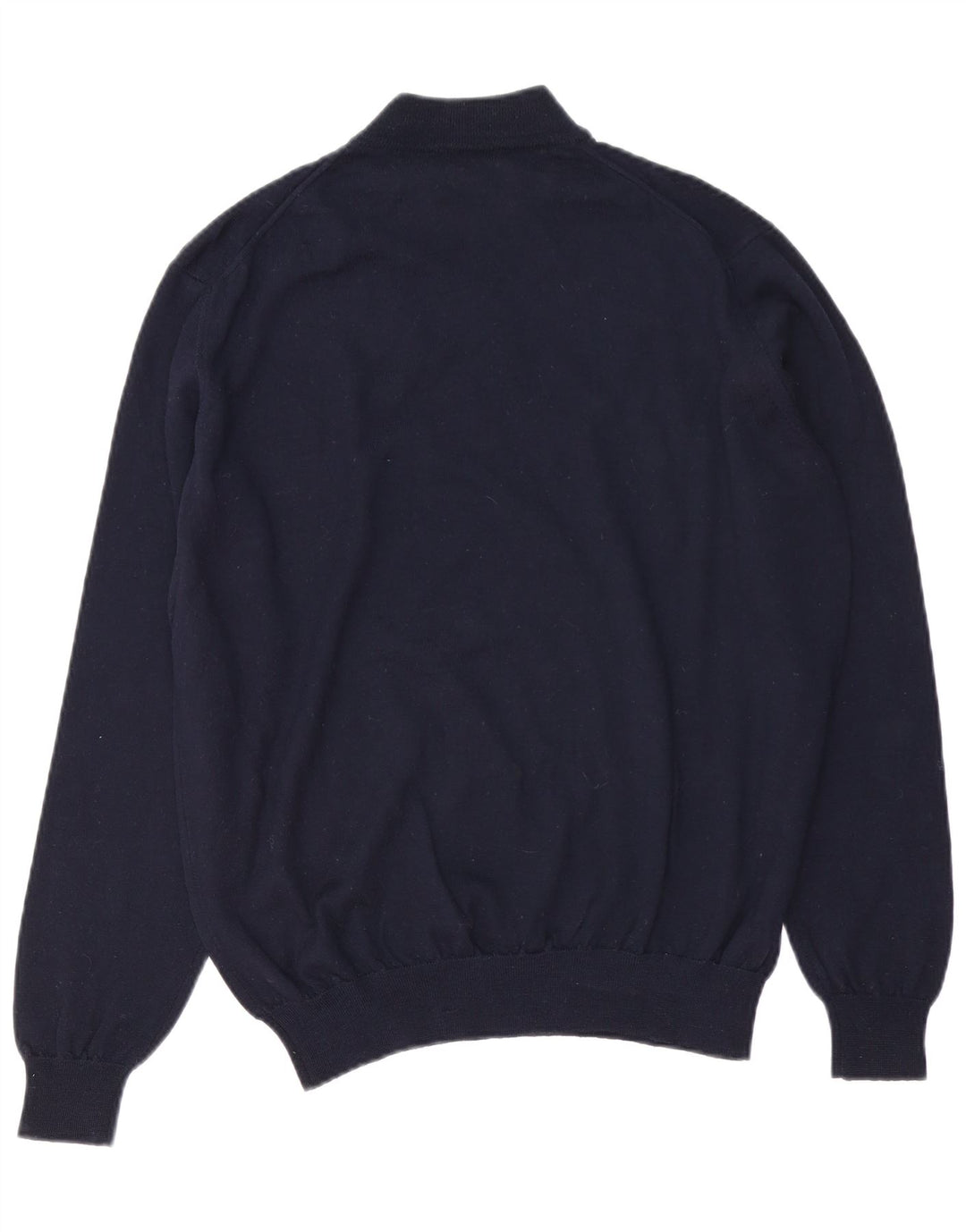 Suéter masculino VINTAGE com gola tartaruga grande azul marinho