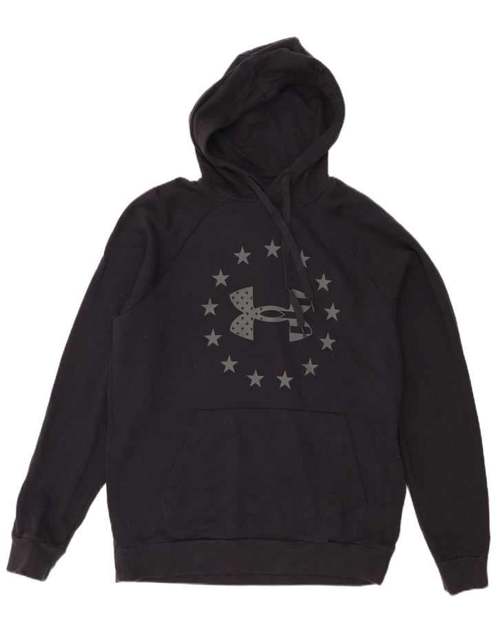 Under Armour masculino gráfico moletom com capuz médio algodão preto