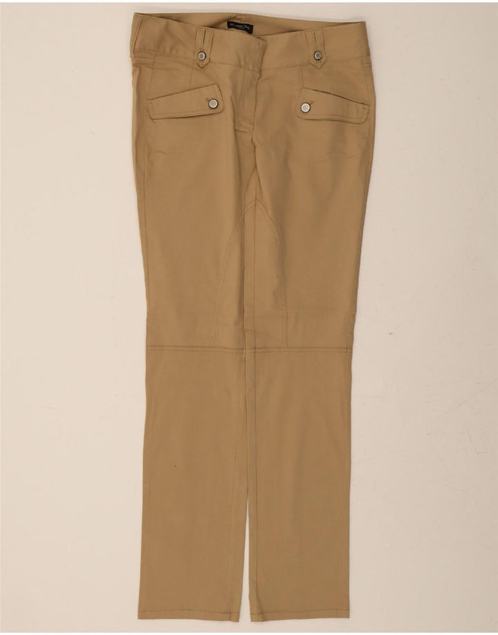 MASSIMO DUTTI Womens Slim Casual Trousers EU 44 XL W34 L34 Beige Cotton Vintage Massimo Dutti and Second-Hand Massimo Dutti from Messina Hembry 