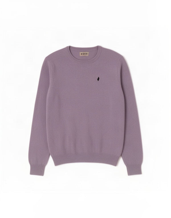 Suéter feminino Marlboro Classics com gola redonda Reino Unido 18 XL lã roxa